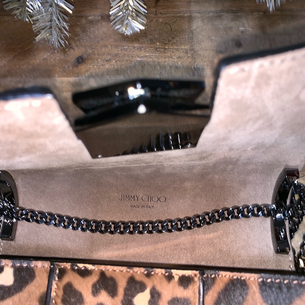 New Jimmy Choo Leopard Print Shoulder Bag - Picture 8 of 8